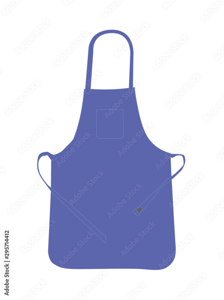 Apron vector blue realistic vector illustration isolated Apron vector blue realistic vector illustration isolated