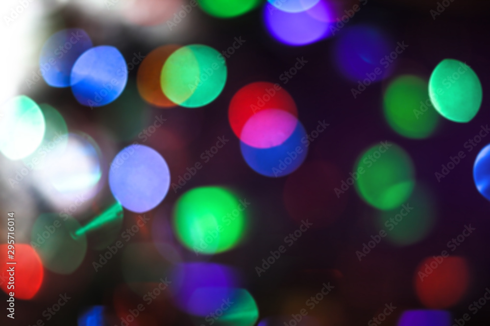 Beautiful Christmas background with garlands and bokeh. New year multi-colored picture. Abstract photo image for design Beautiful Christmas background with garlands and bokeh. New year multi-colored picture. Abstract photo image for design