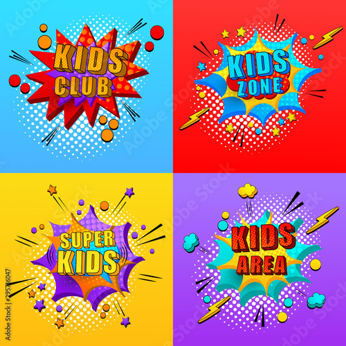Pop art bright explosive composition