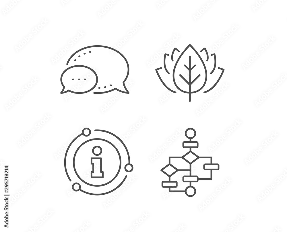 Block diagram line icon. Chat bubble, info sign elements. Path scheme sign. Algorithm symbol. Linear block diagram outline icon. Information bubble. Vector Block diagram line icon. Chat bubble, info sign elements. Path scheme sign. Algorithm symbol. Linear block diagram outline icon. Information bubble. Vector