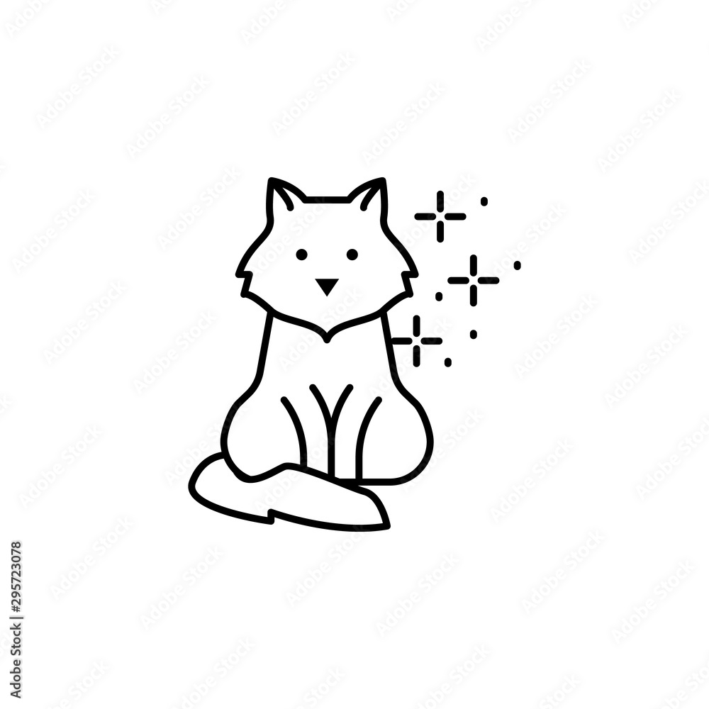 Obraz premium Cat sitting icon. Element of cats icon