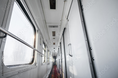 empty train corridor