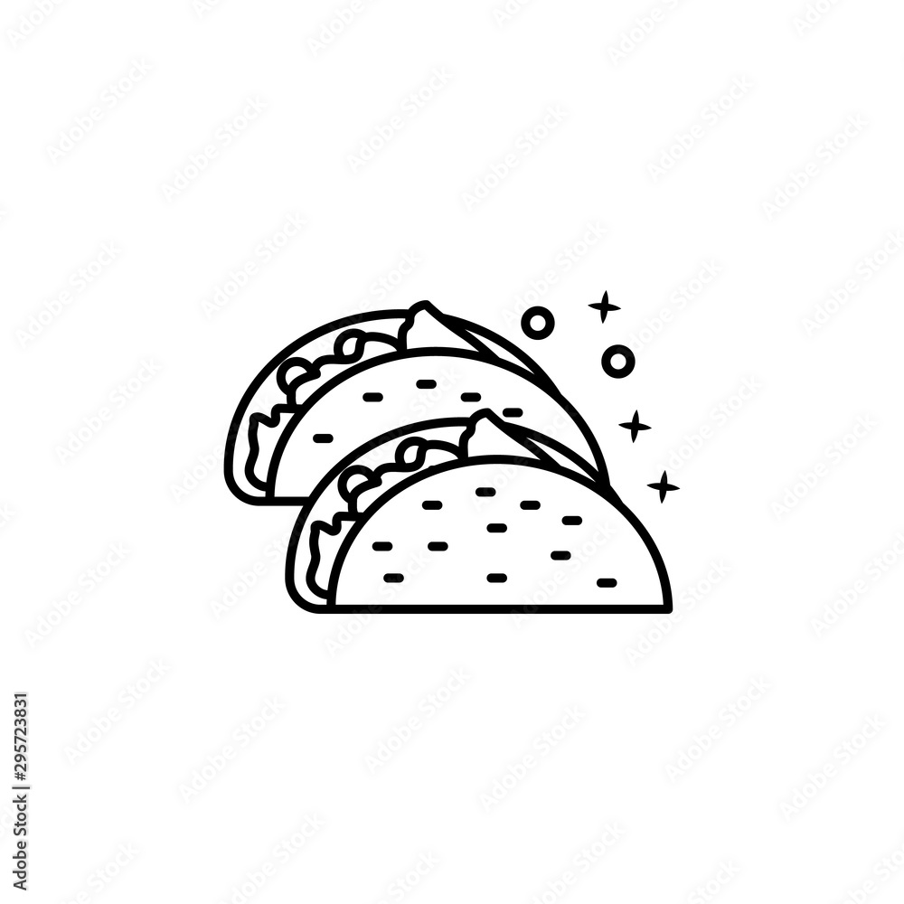 Taco food eat icon. Element of menu dishes icon Taco food eat icon. Element of menu dishes icon