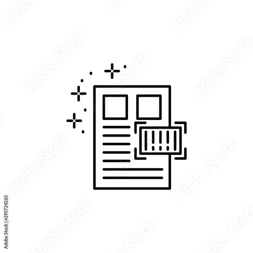 Barcode page icon. Element of qr code and barcode icon