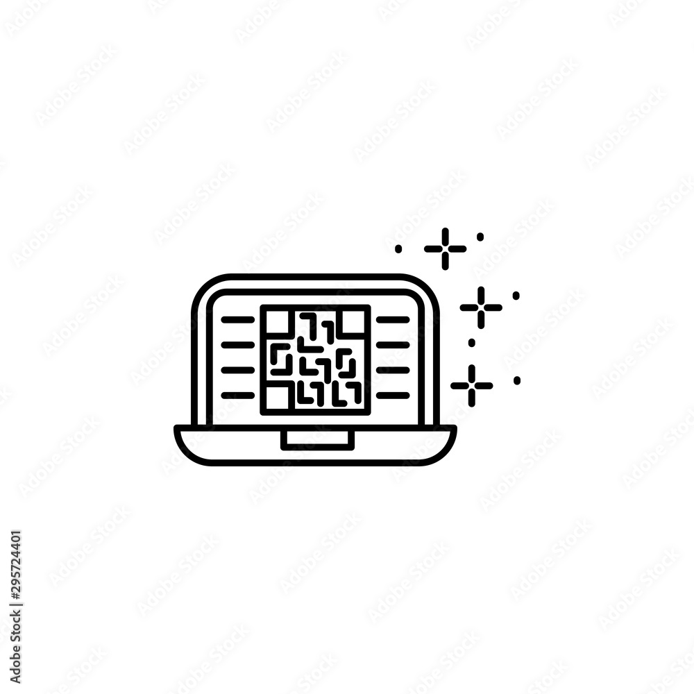 QR code notebook icon. Element of qr code and barcode icon QR code notebook icon. Element of qr code and barcode icon