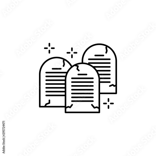 Christianity ten commandments icon. Element of christianity icon