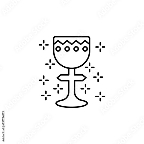 Christianity goblet grail icon. Element of christianity icon