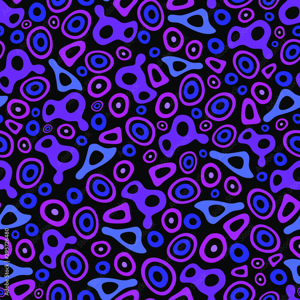 Colored on a black background seamless abstract pattern