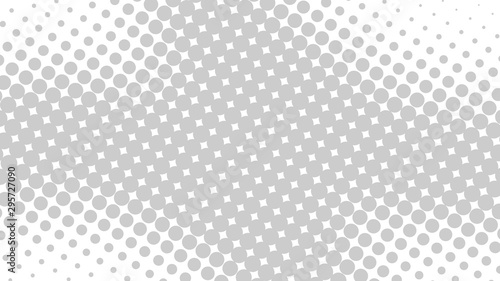 Light gray pop art background with halftone dots desing in retro comic style