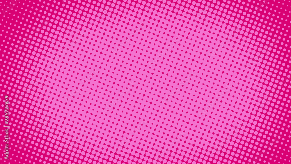 Plakat Jaskrawy różowy i magenta wystrzał sztuki retro tło z halftone kropkami w komiczce projektuje, wektorowa ilustracja eps10