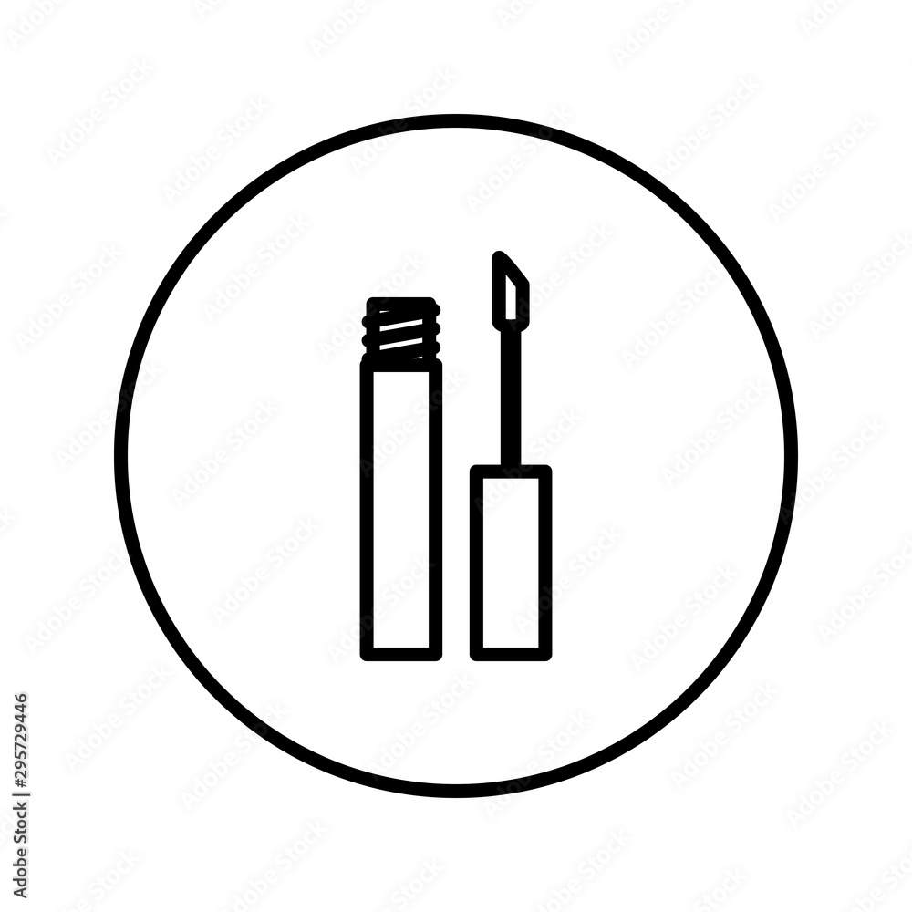 Lip gloss. Icon. Editable Thin line. Vector illustration. Lip gloss. Icon. Editable Thin line. Vector illustration.