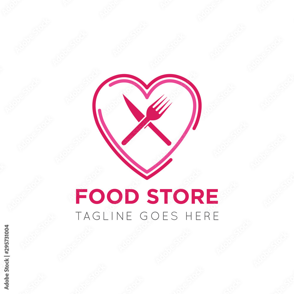 food logo and icon vector illustration design template