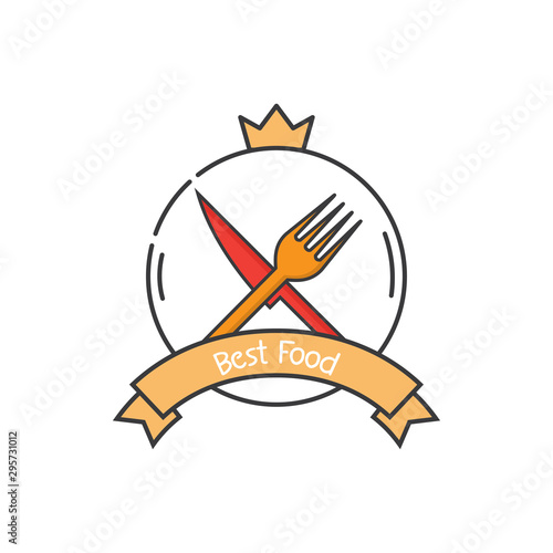 food logo and icon vector illustration design template