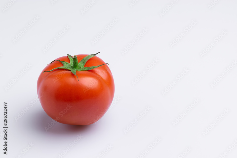 Tomato isolated on white background, soft light, Tomato isolated on white background, soft light,