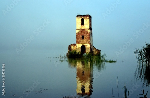 the ruins of the church in Bezid Lake - Romania