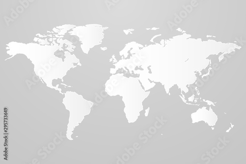 Globe earth world map. Planet cartography. vector