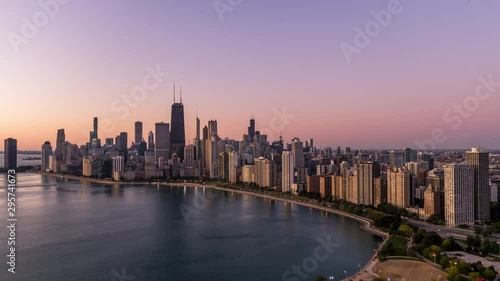 Wallpaper Mural Chicago Skyline at Sunrise Torontodigital.ca