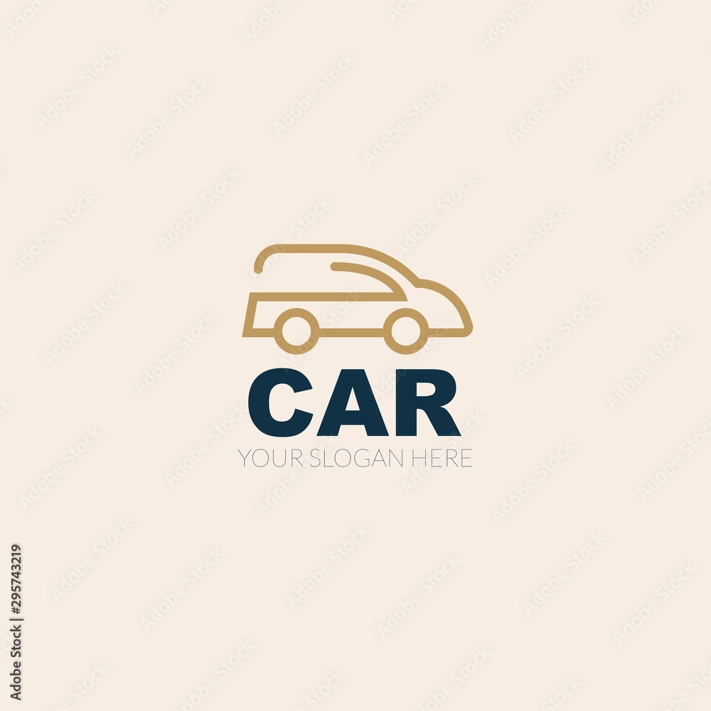 Abstract Car Creative Design Concept. Car vector logo