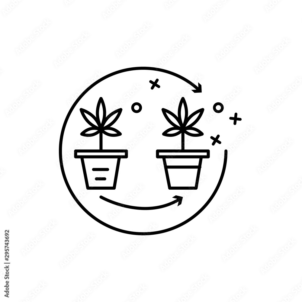 Marijuana healthcare icon. Element of narcotic icon