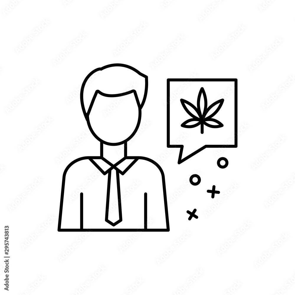 Marijuana man work cannabis icon. Element of narcotic icon Marijuana man work cannabis icon. Element of narcotic icon