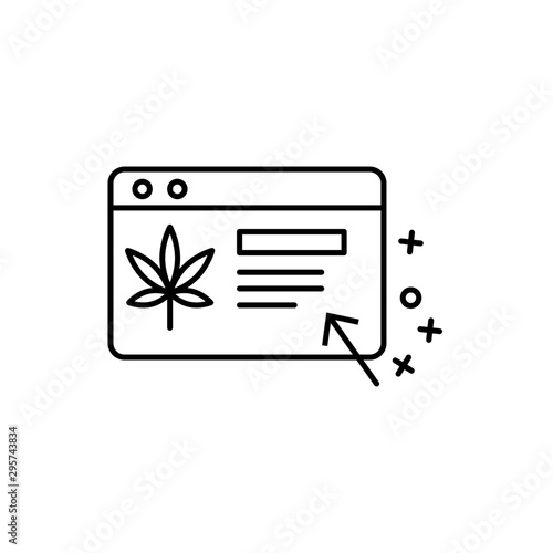 Card medicine marijuana icon. Element of narcotic icon