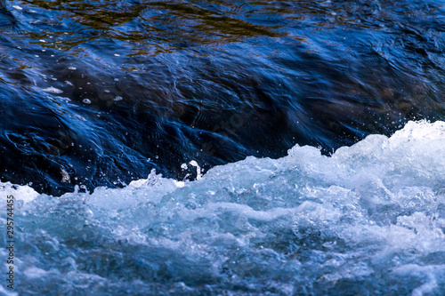 wave in the blue water