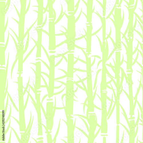 Fototapeta Naklejka Na Ścianę i Meble -  Seamless subtle green vintage Japanese bamboo sumi textile pattern vector