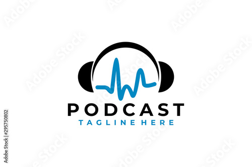 podcast logo icon vector isolated