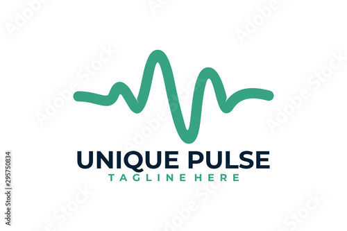 Pulse logo icon vector isolated
