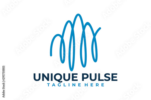 Pulse logo icon vector isolated