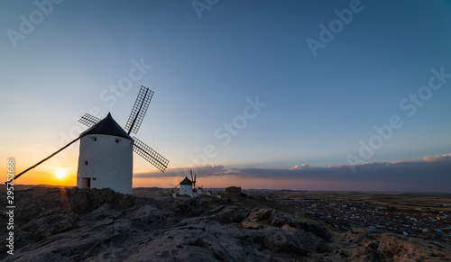 Sunset behind the Windmills and ca