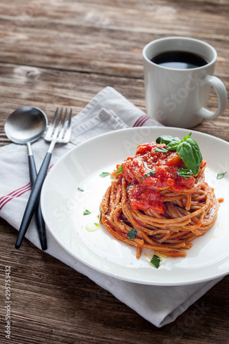 トマトソースパスタ photo