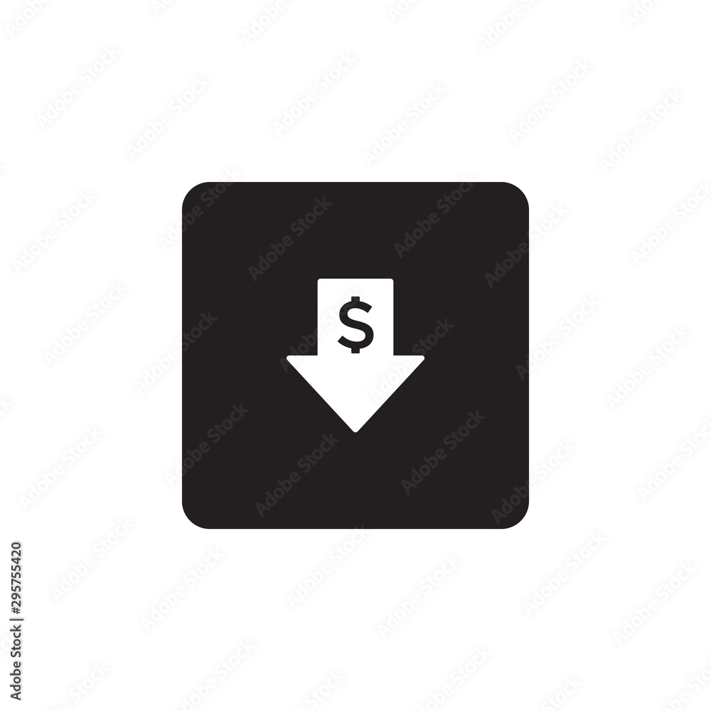 Cost reduction icon symbol vector Cost reduction icon symbol vector