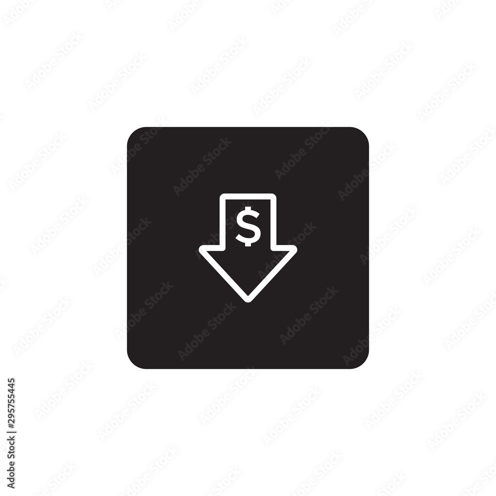 Cost reduction icon symbol vector Cost reduction icon symbol vector