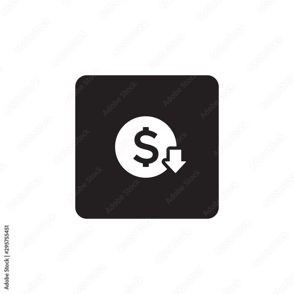 Cost reduction icon symbol vector Cost reduction icon symbol vector