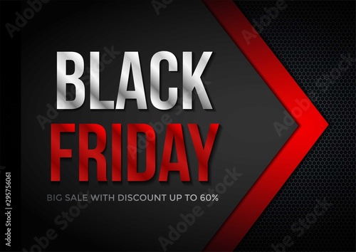 Black friday sale banner layout template design