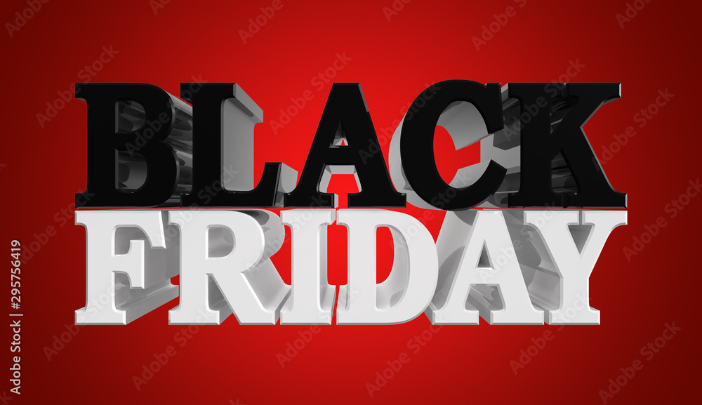 Black friday sale banner, 3d rendering Black friday sale banner, 3d rendering