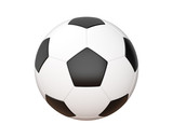 Soccer ball isolated with clipping path on white background, 3d rendering