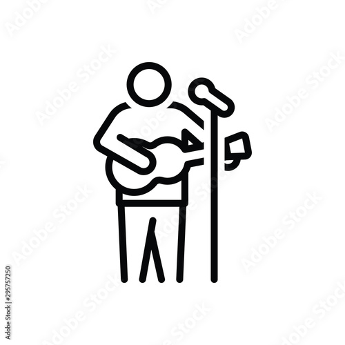 Black line icon for act actor