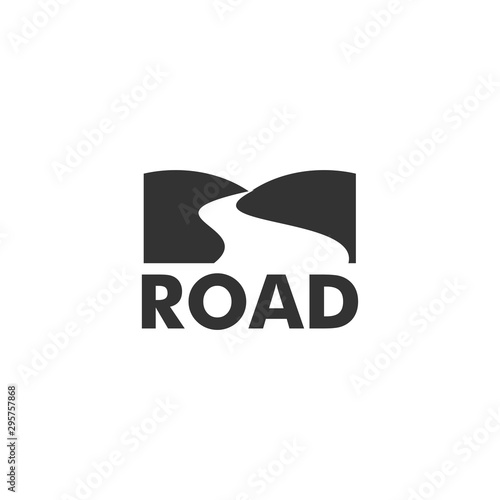 road logo template, river design creative idea, vector