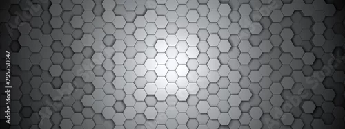 Panel kuchenny z motywem Dark hexagon wallpaper or background - 3d render