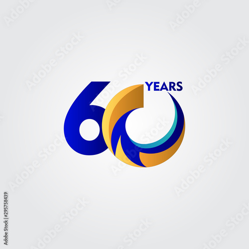 60 Years Anniversary Celebration Vector Template Design Illustration Free Download 60 Years Anniversary Celebration Vector Template Design Illustration - GFXLoad