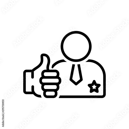 Black line icon for really genuinely