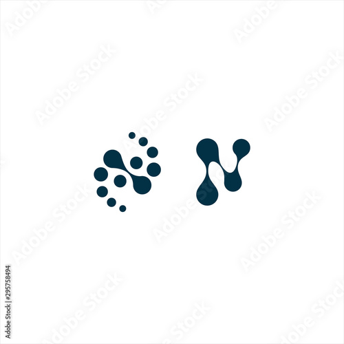 Molecule logo template vector icon