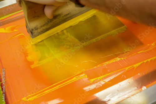 Screen printing t-shirts or posters