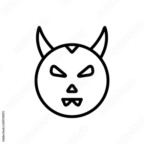 Black line icon for giant devil 