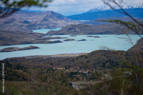 Torres del Paine National Park  Patagonia Chile. Pehoe Lake on the W Trek
