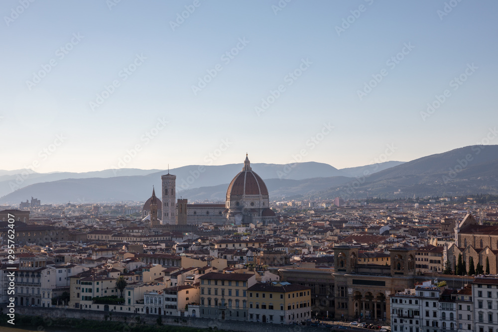 Panoramic view of Florence city from Piazzale Michelangelo