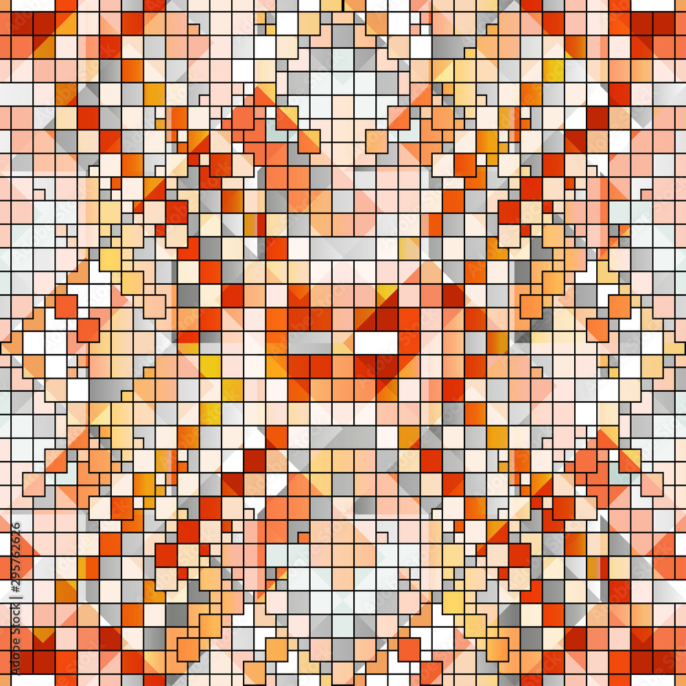 Fototapeta premium colored bright abstract geometric background of colored pixels