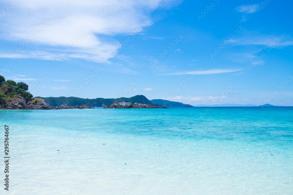 tropical beach and sea in summer season tropical beach and sea in summer season